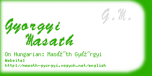 gyorgyi masath business card